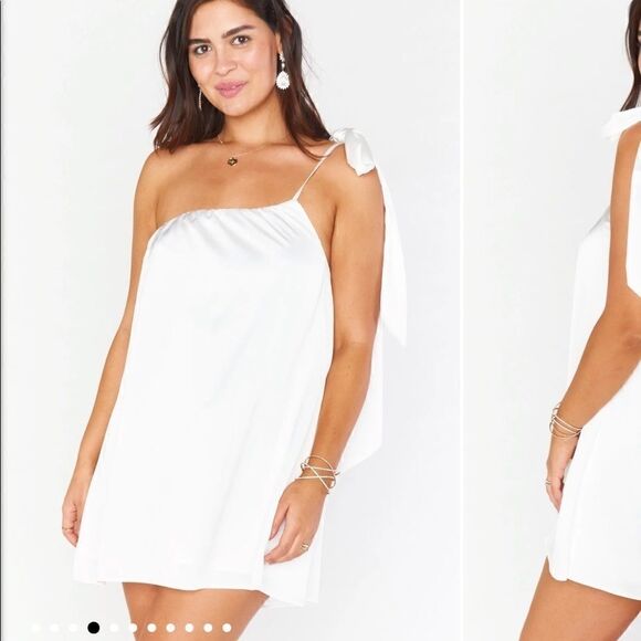 Show me your mumu Tasha Mini Dress NWOT size Small in white - Picture 1 of 10